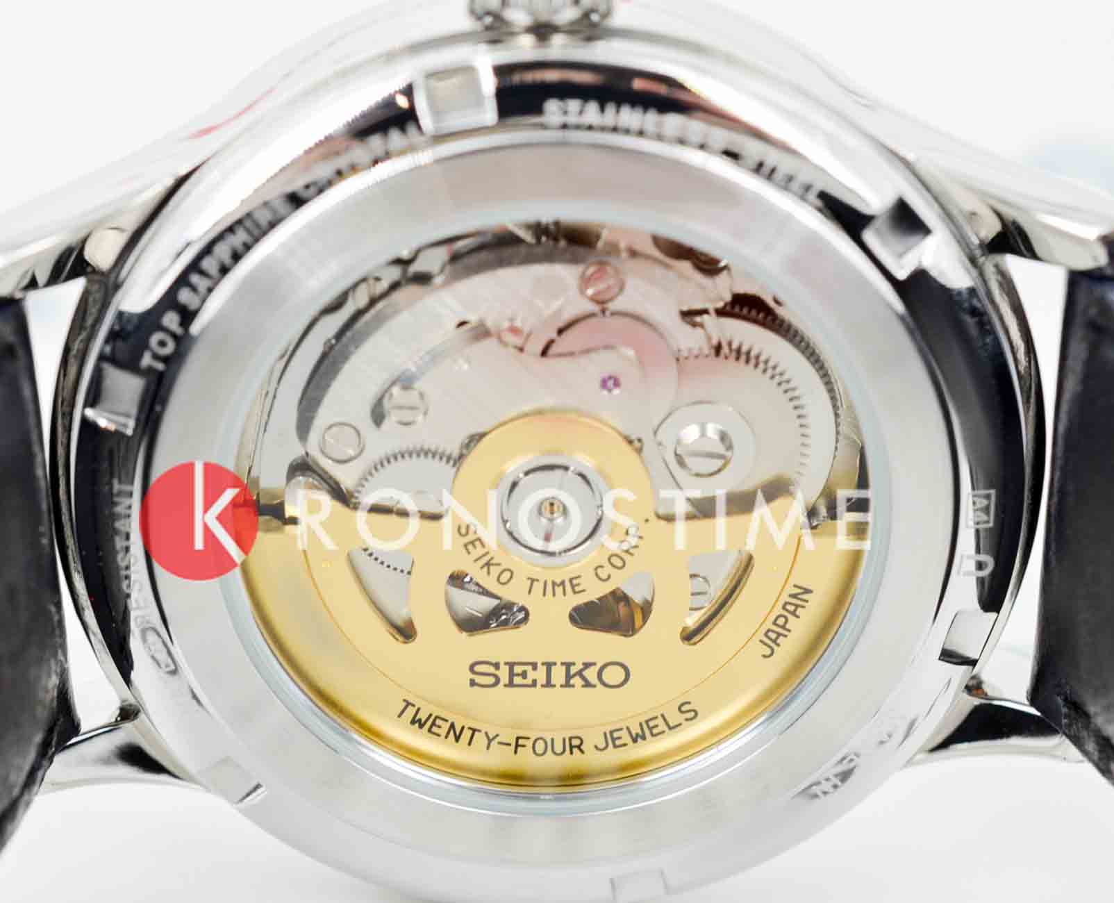 Seiko Seiko Presage SSA421J1 механические мужские часы часы крупный план синий циферблата