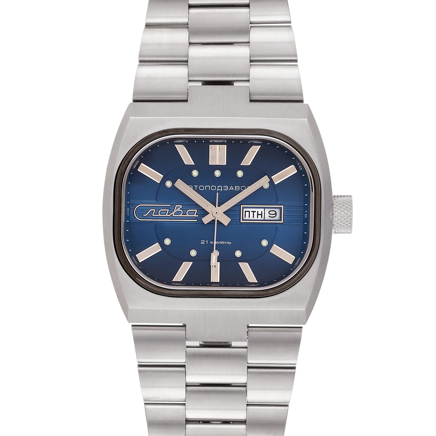 Оригинальные часы Слава Слава Телевизор 3042703/100-8205 механические калибр механизма miyota 8205 общий вид