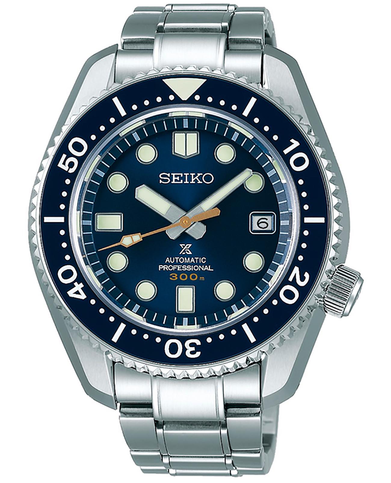 Seiko Seiko Prospex SLA023J1  SLA023J1 механические мужские часы синий циферблат, браслет нержавеющая сталь — вид спереди