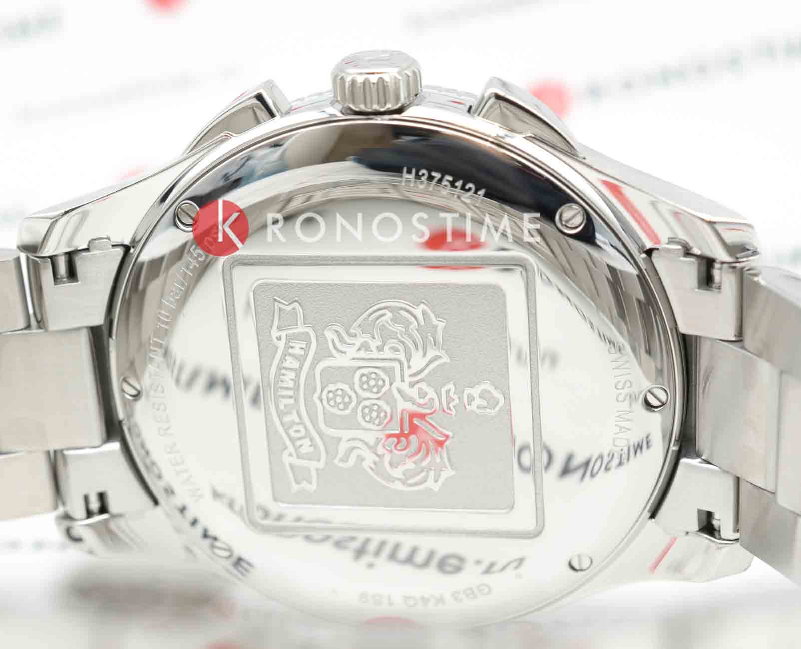 Оригинальные часы Hamilton Hamilton Jazzmaster Seaview Chrono Quartz H37512131 кварцевые калибр механизма eta 251.274 общий вид