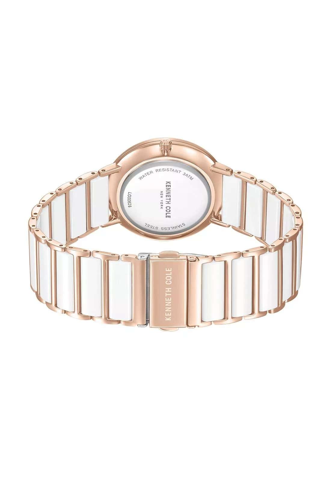 Kenneth Cole Kenneth Cole Modern Classic KCWLG0062601,  сша женские часы на браслете сталь с ip покрытием + керамика боковой вид