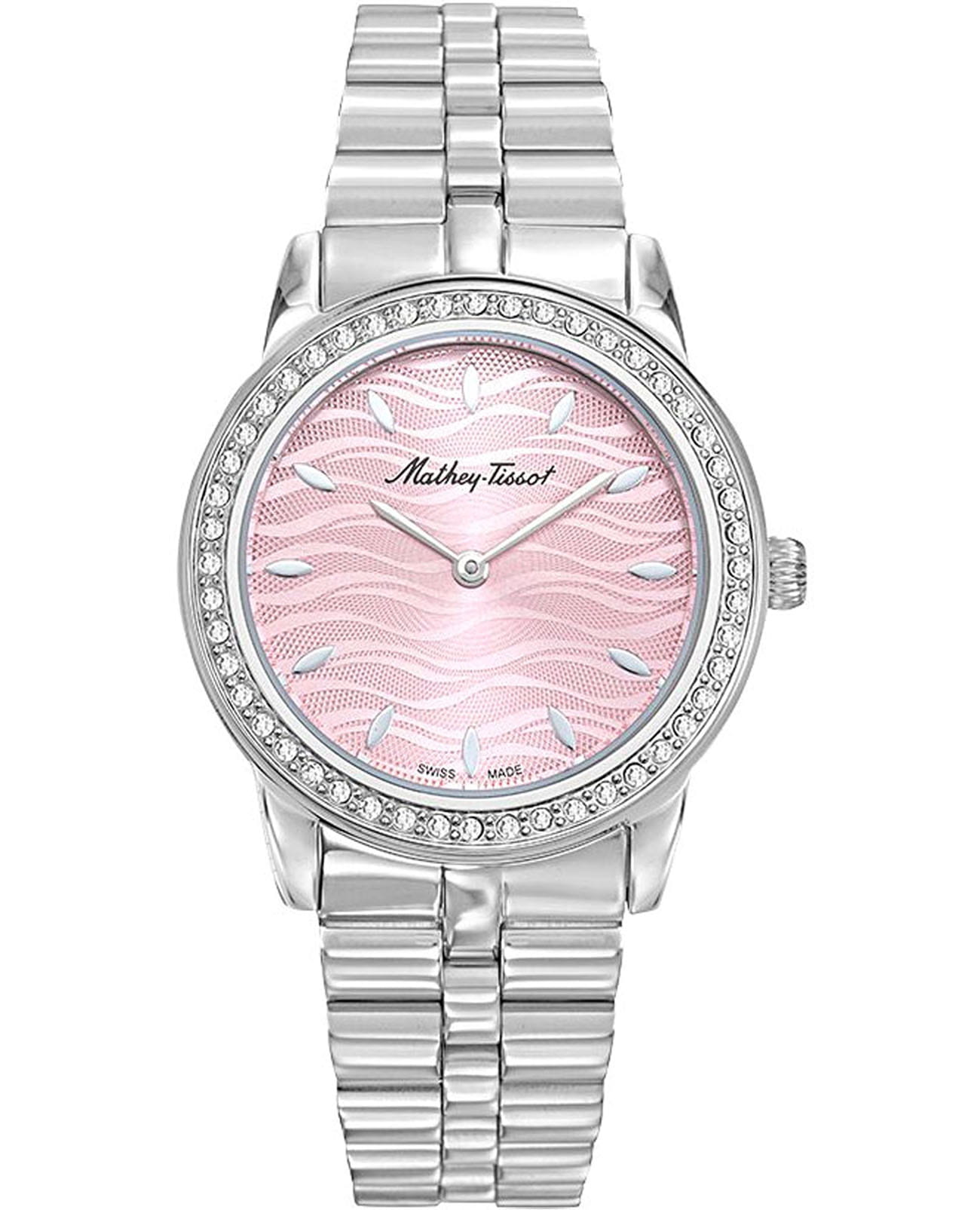Mathey-Tissot Mathey-Tissot Artemis D10860AQPK  D10860AQPK кварцевые женские часы розовый циферблат, браслет нержавеющая сталь — вид спереди