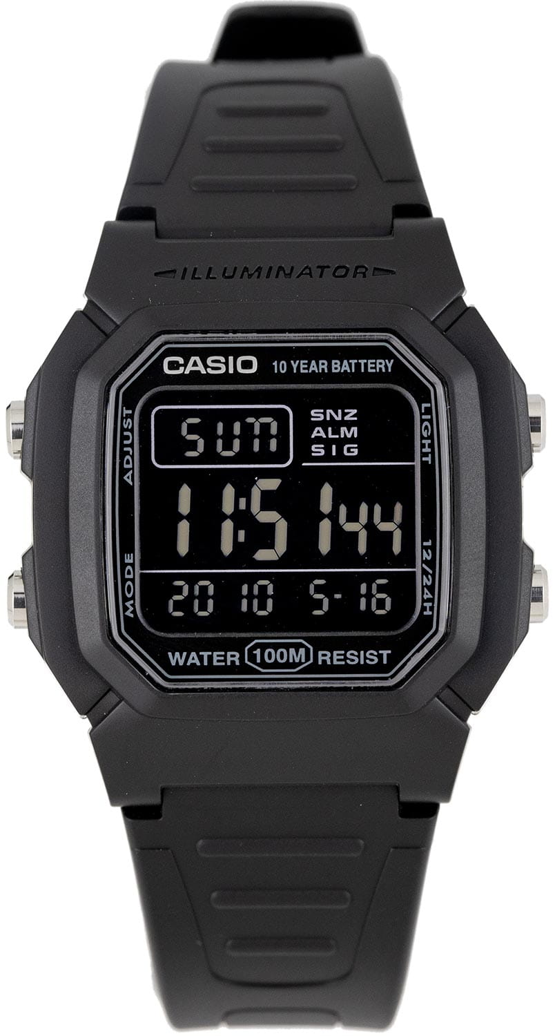 Casio Casio Collection W-800H-1BVDF кварцевые мужские часы часы крупный план  циферблата