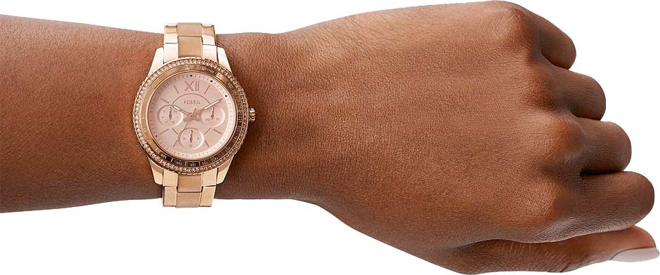 Fossil Fossil Stella  ES5106 женские часы золотой циферблат на запястье