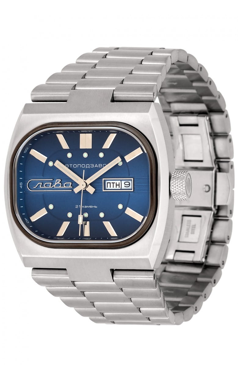Слава Слава Телевизор 3042703/100-8205 мужские часы синий циферблат на запястье