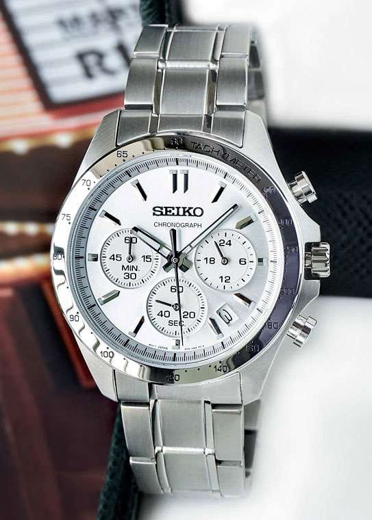 Seiko Seiko Spirit Chronograph SBTR009 мужские часы серебристый циферблат на запястье