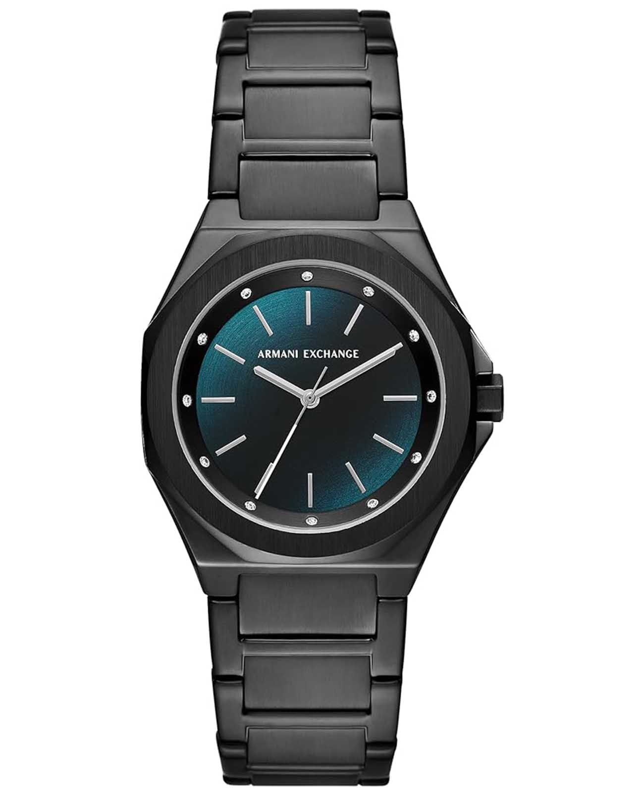 Armani Exchange Armani Exchange Andrea AX4609  AX4609 кварцевые женские часы бирюзовый циферблат, браслет сталь с ip покрытием — вид спереди