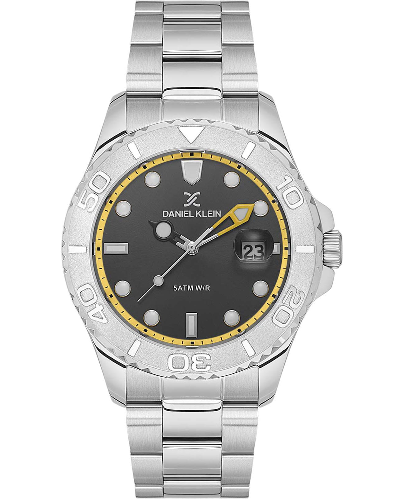 Daniel Klein Daniel Klein Premium DK.1.13735-2  DK.1.13735-2 кварцевые мужские часы черный циферблат, браслет нержавеющая сталь с ip-покрытием — вид спереди