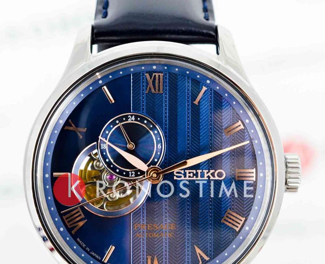 Seiko Seiko Presage SSA421J1,  япония мужские часы на браслете кожаный боковой вид