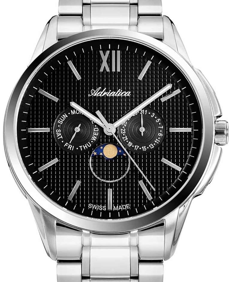 Adriatica Adriatica Moonphase A8283.5166QF , наручные мужские часы фото под углом