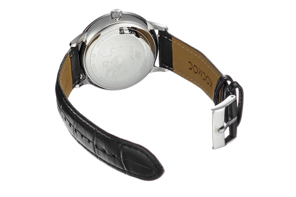 Космос Космос Сатурн K 067.11.35,  россия мужские часы на браслете кожаный боковой вид