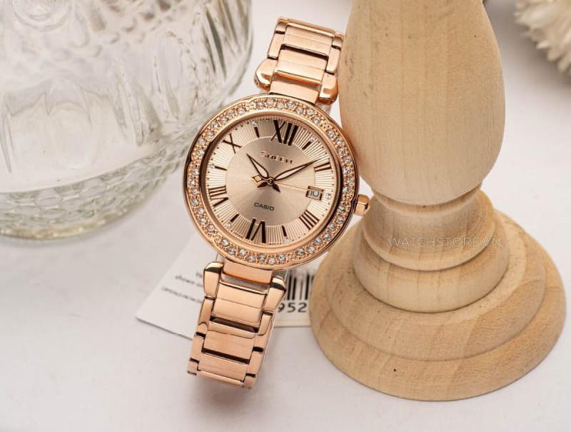 Casio Casio Sheen SHE-4057PG-4AUER япония наручные женские часы заводная головка с логотипом Casio