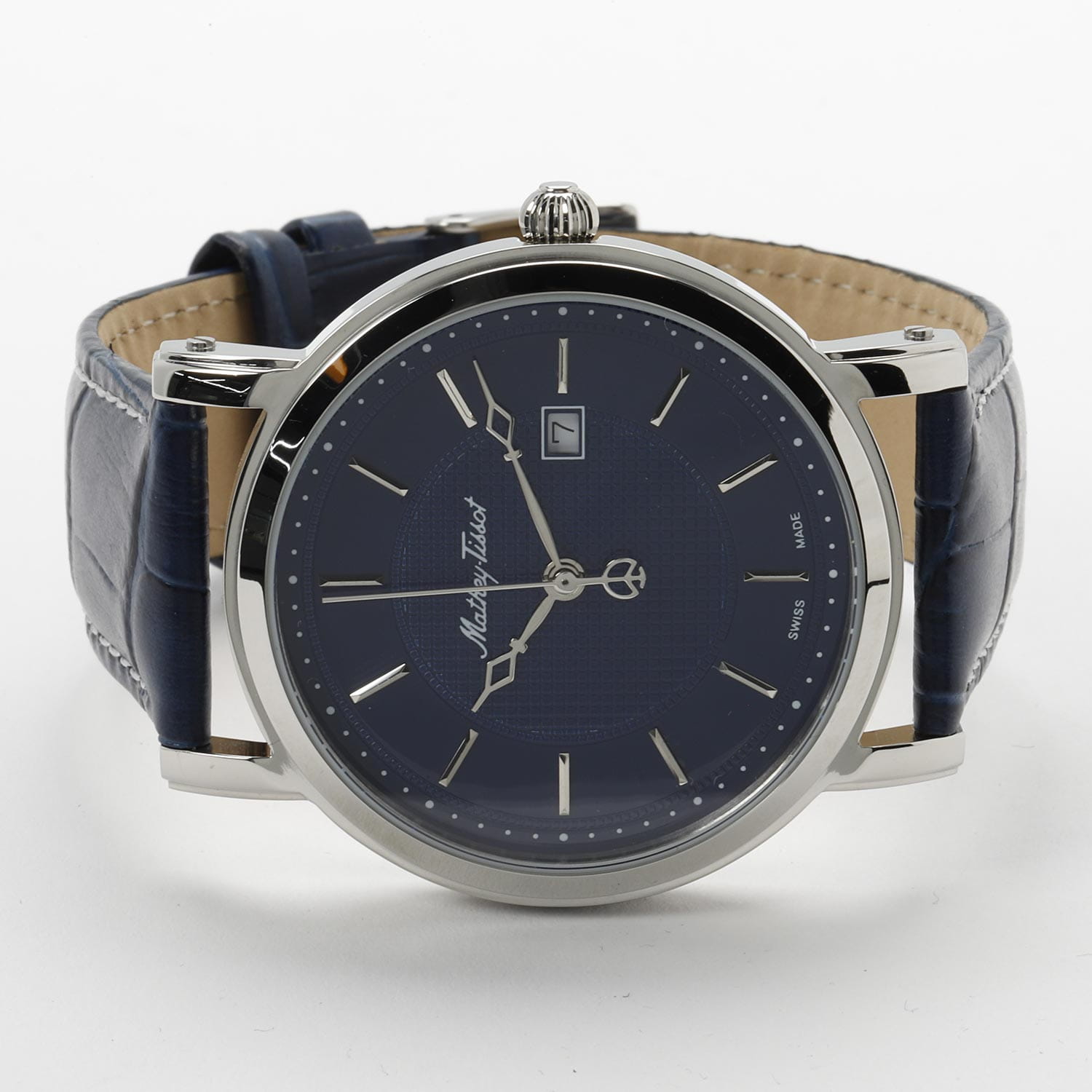 Mathey-Tissot Mathey-Tissot City Leather HB611251ABU,  швейцария мужские часы на браслете кожаный боковой вид