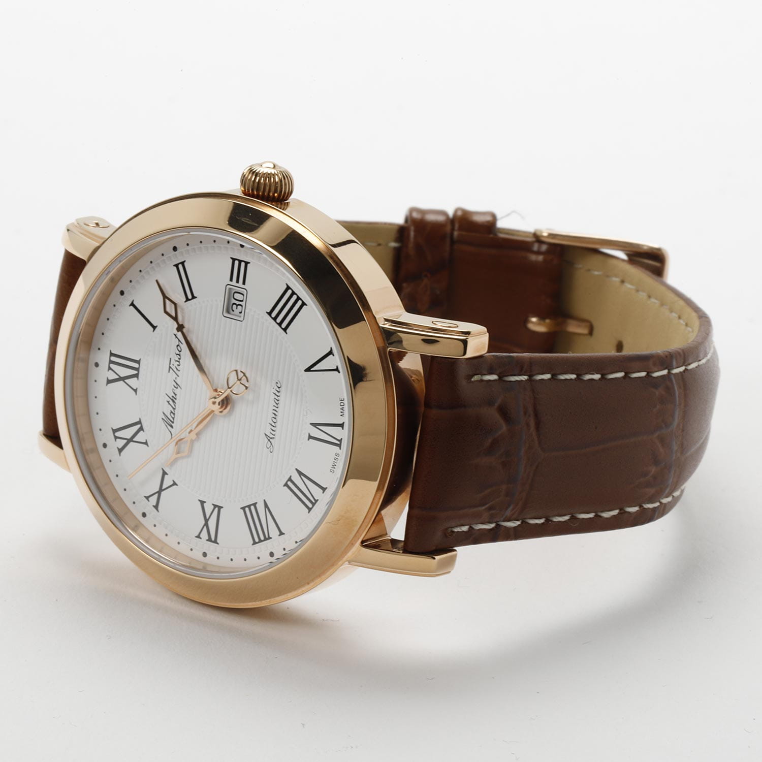 Mathey-Tissot Mathey-Tissot City Auto HB611251ATPBR,  швейцария мужские часы на браслете кожаный боковой вид