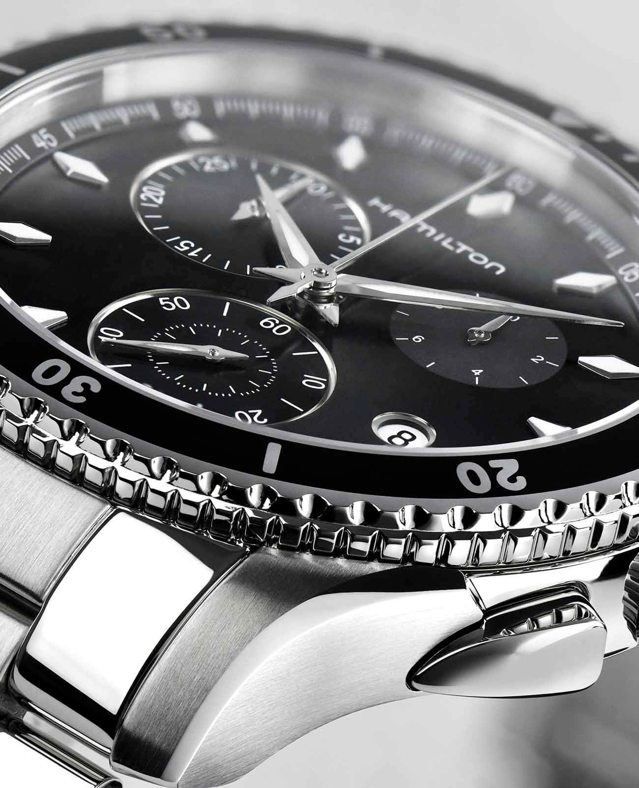 Оригинальные часы Hamilton Hamilton Jazzmaster Seaview Chrono Quartz H37512131 в фирменной упаковке от производителя