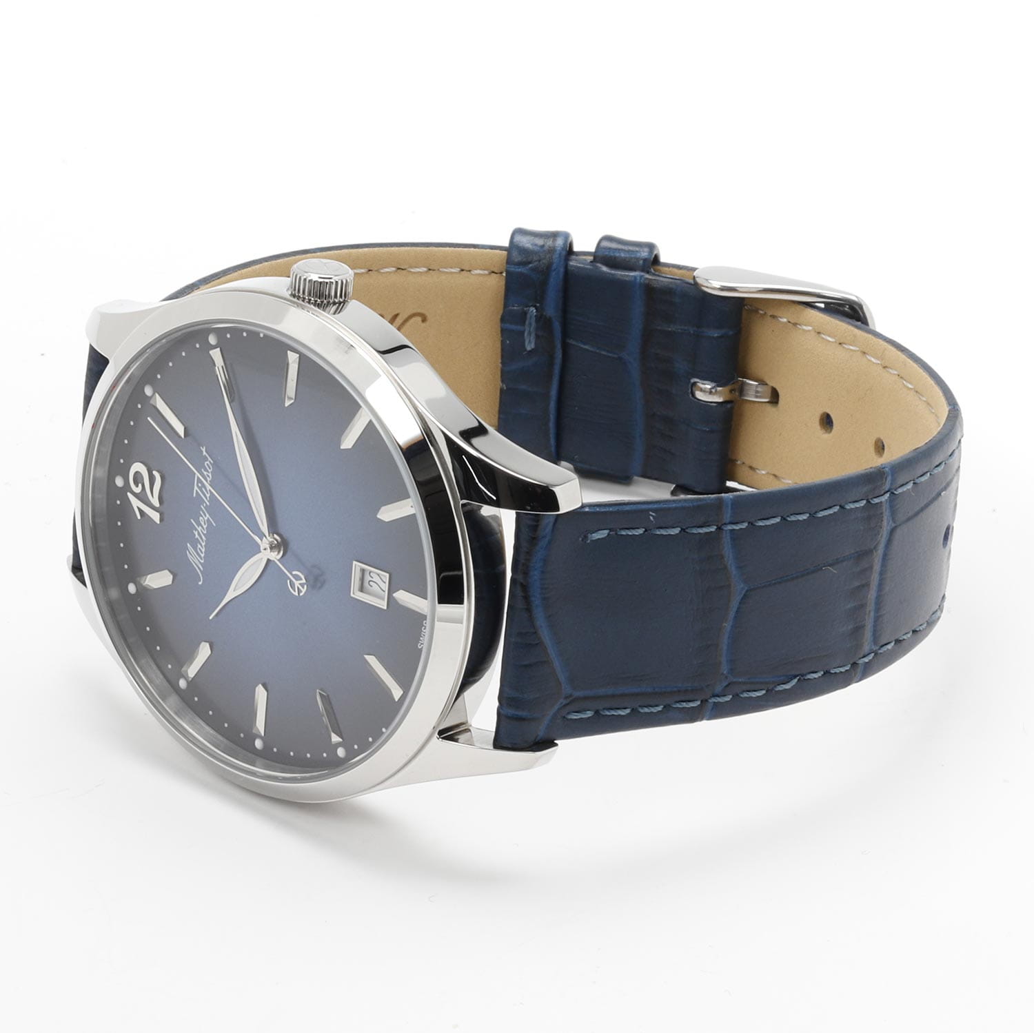 Mathey-Tissot Mathey-Tissot Urban H411ABU,  швейцария мужские часы на браслете кожаный боковой вид