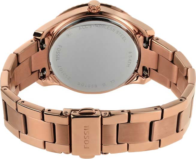 Fossil Fossil Stella  ES5106,  сша женские часы на браслете сталь с ip покрытием боковой вид