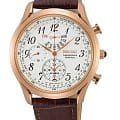 Seiko Seiko CS Dress SPC256P1  SPC256P1 кварцевые мужские часы белый циферблат, браслет кожаный — вид спереди