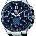 Seiko Seiko Astron GPS Solar SSE167J1   SSE167J1 кварцевые мужские часы  синий циферблат, браслет силикон — вид спереди