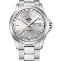 Swiss Military by Chrono Swiss Military by Chrono Day Date SMP36040.23  SMP36040.23 кварцевые мужские часы черный циферблат, браслет нержавеющая сталь — вид спереди