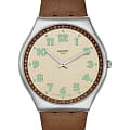 Swatch Swatch Skin Irony 42 SS07S135  SS07S135 кварцевые женские часы бежевый циферблат, браслет кожаный — вид спереди
