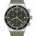 Swatch Swatch I New Chrono YVS488  YVS488 кварцевые мужские часы зеленый циферблат, браслет резина — вид спереди
