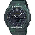 Casio Casio G-Shock GA-2100FR-3A GA-2100 GA-2100FR-3A электронные мужские часы черный циферблат, браслет пластик — вид спереди