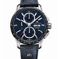 Maurice Lacroix Maurice Lacroix Pontos Chronograph 43mm PT6038-SSL24-430-4  PT6038-SSL24-430-4 механические мужские часы синий циферблат, браслет нейлон — вид спереди
