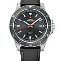 Swiss Military by Chrono Swiss Military by Chrono SM34082.06  SM34082.06 кварцевые мужские часы антрацитовый циферблат, браслет кожаный — вид спереди