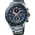 Seiko Seiko Sportura SSC355P1  SSC355P1 кварцевые мужские часы синий циферблат, браслет 18-каратное желтое золото — вид спереди
