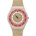 Swatch Swatch Skin Classic Bioceramic SS09T102  SS09T102 кварцевые женские часы бежевый циферблат, браслет тканевый — вид спереди