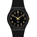 Swatch Swatch Gent Standard GB274  GB274 кварцевые женские часы черный циферблат, браслет силикон — вид спереди