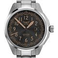 Aviator Aviator Airacobra 43 Type B V.1.38.0.323.5  V.1.38.0.323.5 кварцевые мужские часы  черный циферблат, браслет нержавеющая сталь — вид спереди
