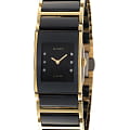 Rado Rado Integral Diamonds R20789752  R20789752 кварцевые женские часы черный циферблат, браслет сталь + керамические вставки — вид спереди