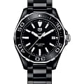 TAG Heuer TAG Heuer Aquaracer WAY1390.BH0716  WAY1390.BH0716 кварцевые женские часы  черный циферблат, браслет керамика — вид спереди
