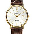 Atlantic Atlantic Seacrest 50354.45.21  50354.45.21 кварцевые мужские часы серебристый циферблат, браслет кожаный — вид спереди