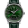 Breitling Breitling Navitimer Automatic 41 A17326361L1P1  A17326361L1P1 механические мужские часы зеленый циферблат, браслет кожаный — вид спереди