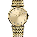 Longines Longines La Grande Classique L4.512.2.37.8  L45122378 кварцевые женские часы золотой циферблат, браслет сталь c pvd покрытием — вид спереди