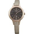 Orient Orient QC14005K (FQC14005K)  FQC14005K автокварц (кинетик) женские часы коричневый циферблат, браслет кожа + текстиль — вид спереди