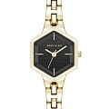 Anne Klein Anne Klein 5106BKGB  5106BKGB кварцевые женские часы черный циферблат, браслет сталь с ip покрытием — вид спереди