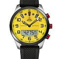 Swiss Military by Chrono Swiss Military by Chrono SM34061.03  SM34061.03 кварцевые мужские часы желтый циферблат, браслет каучук — вид спереди