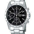 Seiko Seiko Spirit Chronograph SBTQ041  SBTQ041 кварцевые мужские часы черный циферблат, браслет нержавеющая сталь — вид спереди
