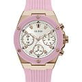 Guess GUESS GW0030L4  GW0030L4 кварцевые женские часы белый циферблат, браслет силикон — вид спереди