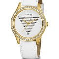 Guess Guess GW0596L1  американские женские часы на браслете кожаный боковой вид
