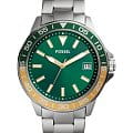 Fossil Fossil FB-01  BQ2506  BQ2506 кварцевые мужские часы зеленый циферблат, браслет нержавеющая сталь — вид спереди