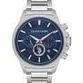 U.S. Polo Assn. U.S. Polo Assn. Crossing USPA1084-02  USPA1084-02 кварцевые мужские часы  синий циферблат, браслет нержавеющая сталь — вид спереди