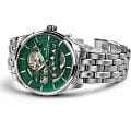 Hamilton Hamilton Jazzmaster Skeleton 40mm H42535160 механические мужские часы часы крупный план зеленый циферблата