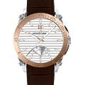 Jacques Lemans Jacques Lemans Derby 1-2202i  1-2202i кварцевые мужские часы серебристый циферблат, браслет кожаный — вид спереди