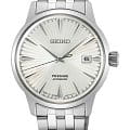 Seiko Seiko Presage SRPG23J1  SRPG23J1 механические мужские часы серебристый циферблат, браслет нержавеющая сталь — вид спереди