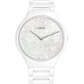 Rado Rado True Thinline x Great Gardens of the World Chapter R27118902 Automatic R27118902 механические мужские часы перламутровый циферблат, браслет высокотехнологичная плазменная керамика — вид спереди